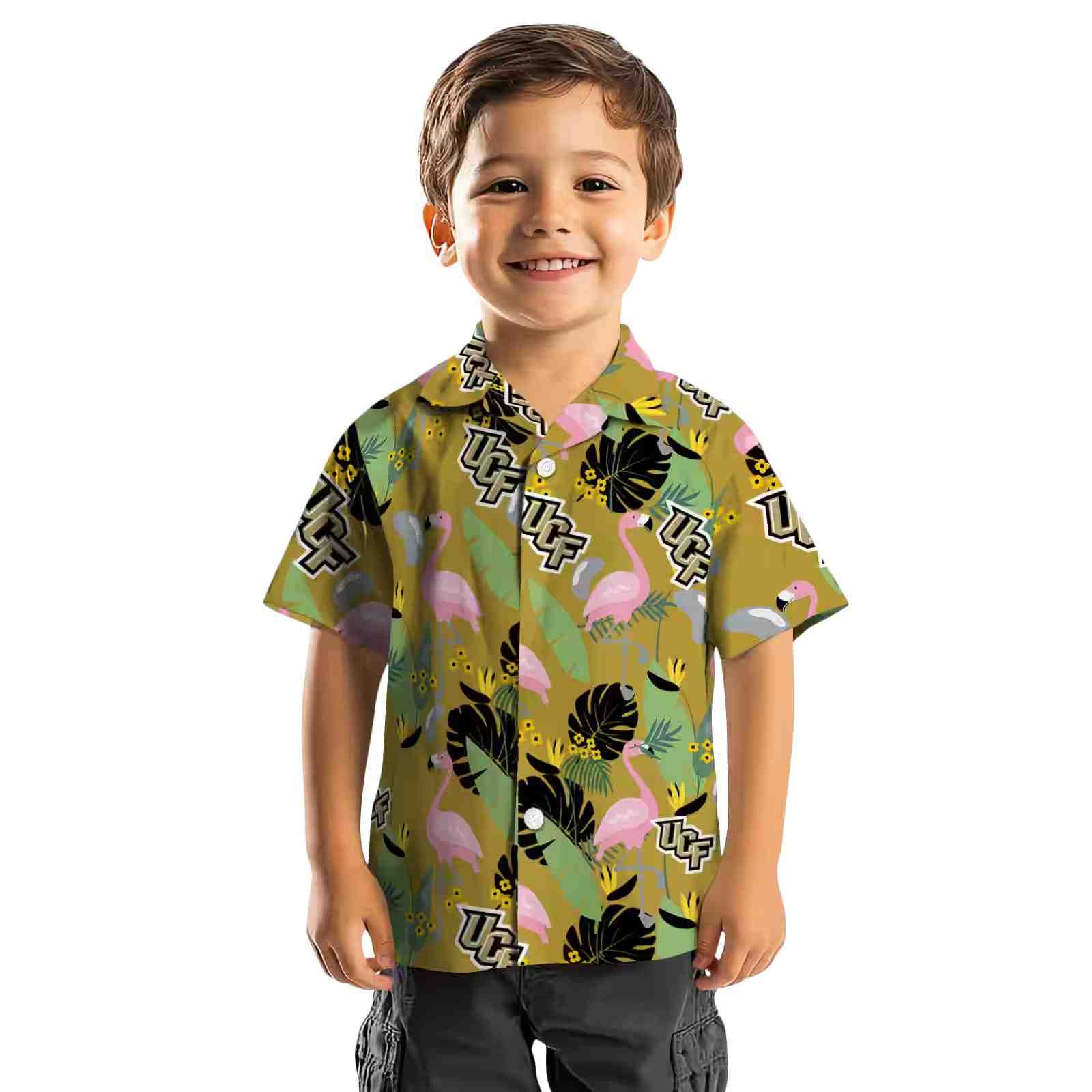 ucf knights flamingo leaves gold hawaiian shirt top rated