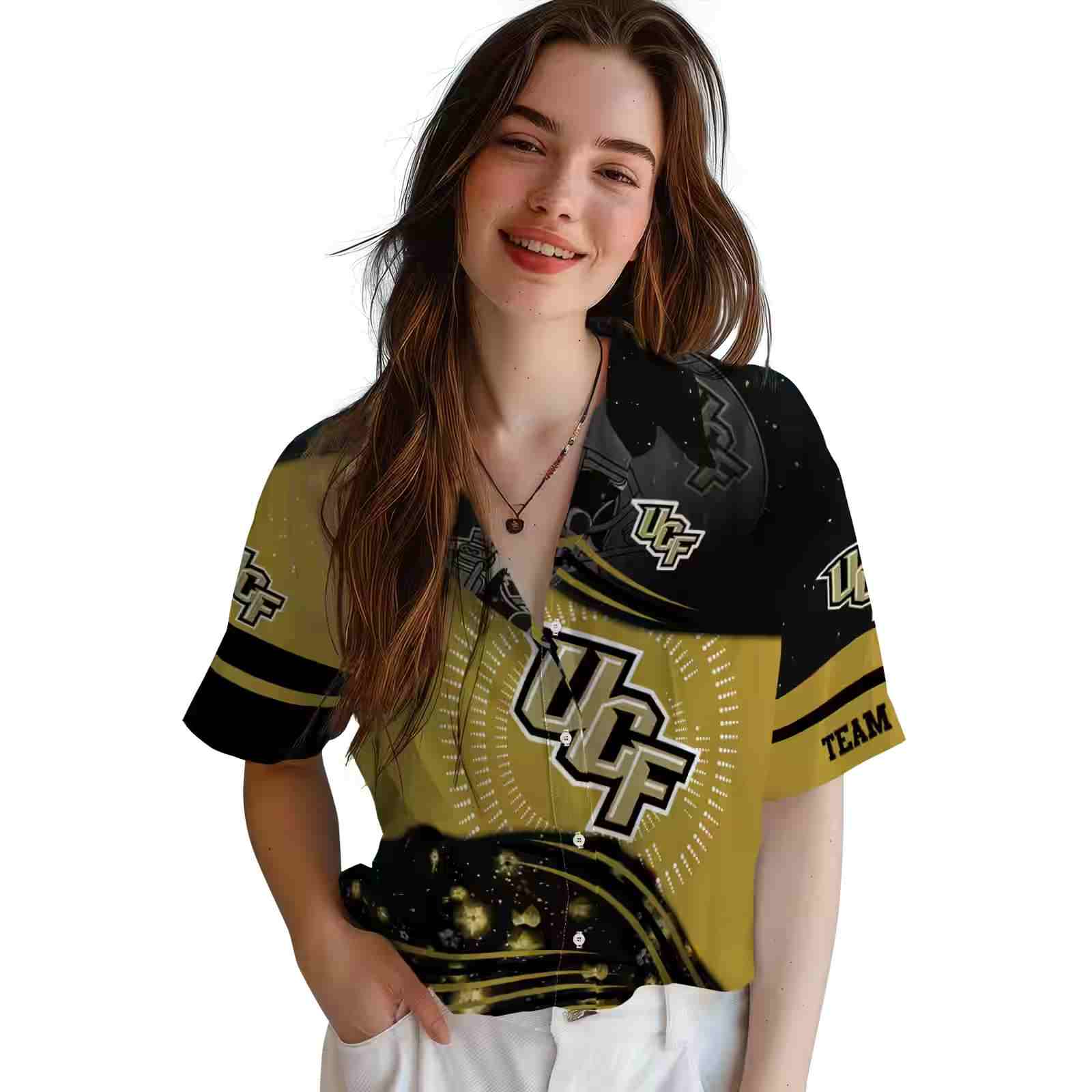 ucf knights football wave gold black hawaiian shirt latest model