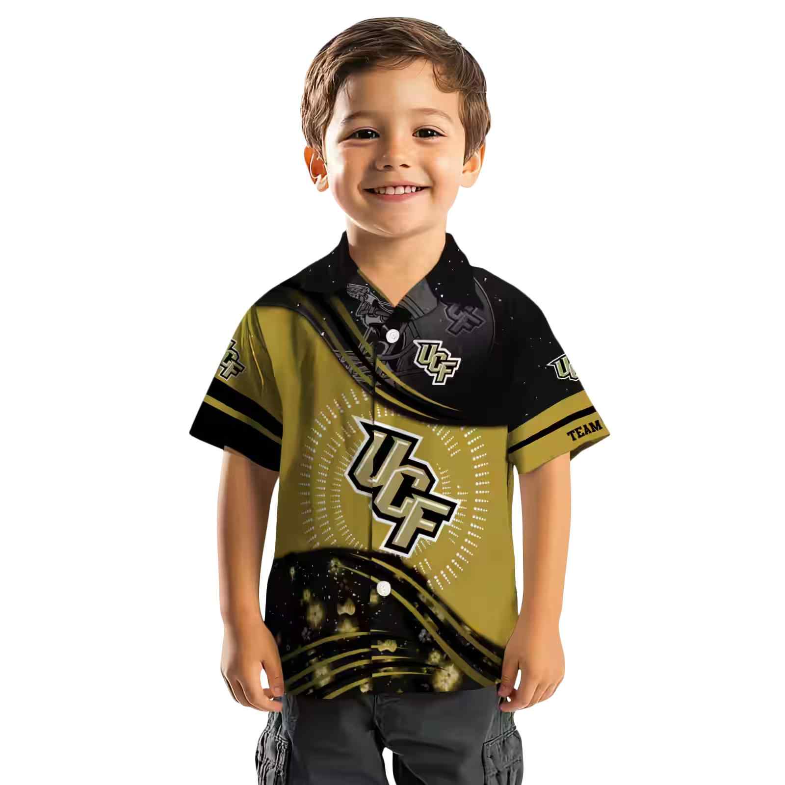 ucf knights football wave gold black hawaiian shirt top rated