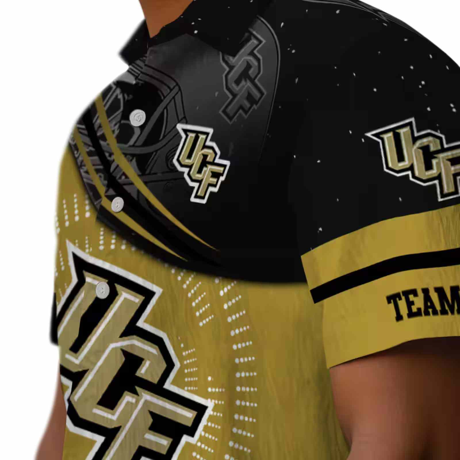 ucf knights football wave gold black hawaiian shirt trendy