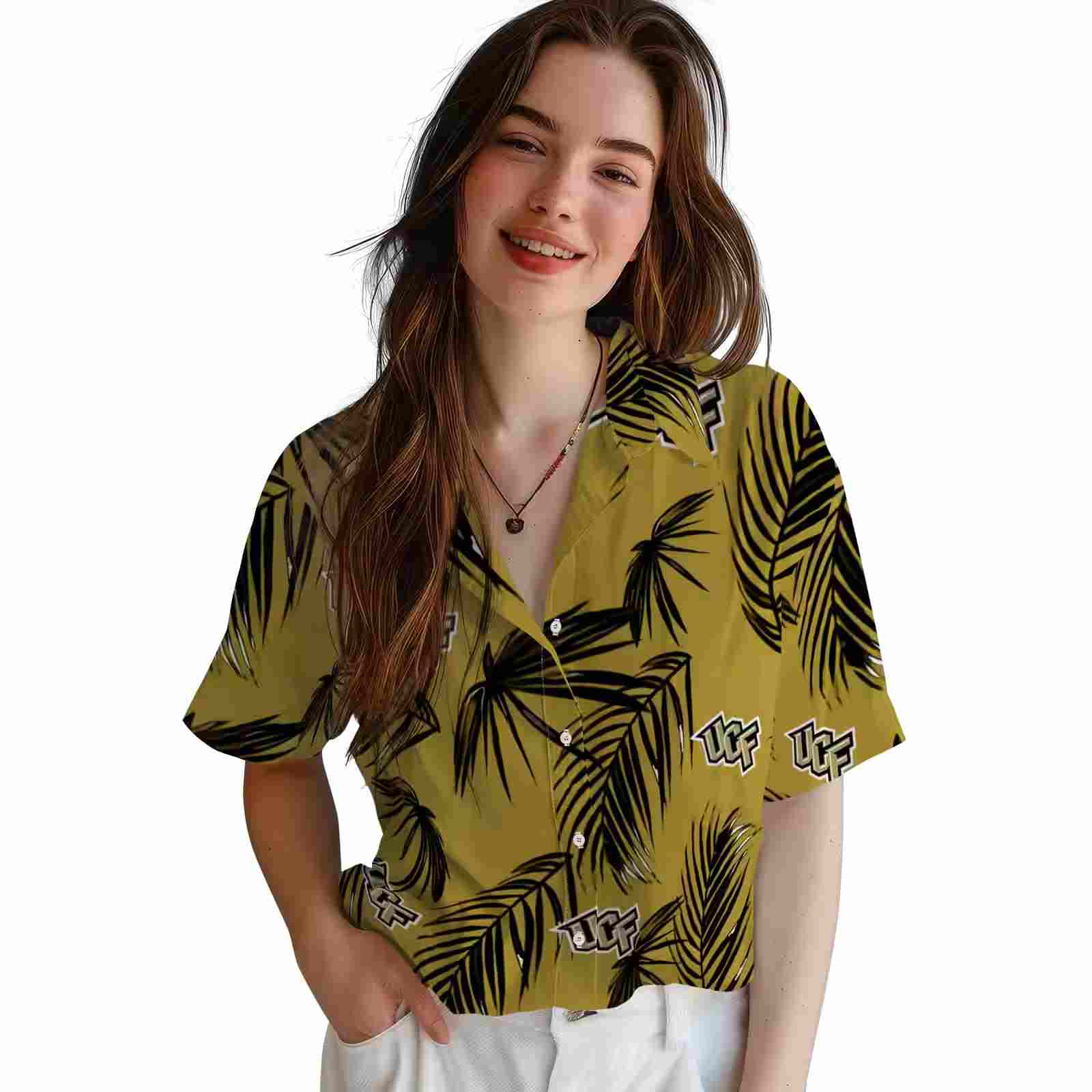 ucf knights palm leaf gold hawaiian shirt latest model