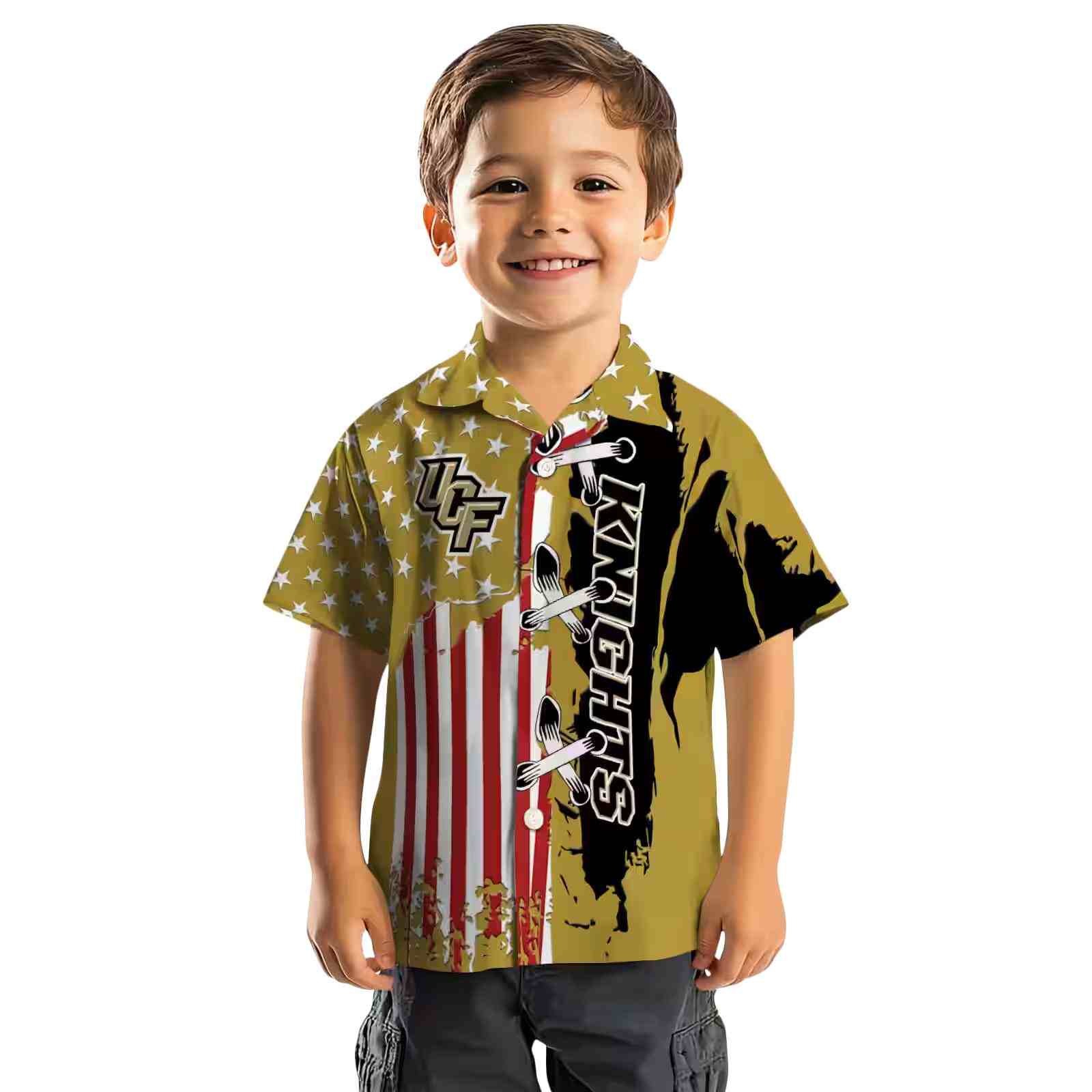 ucf knights stitched flag gold hawaiian shirt top rated