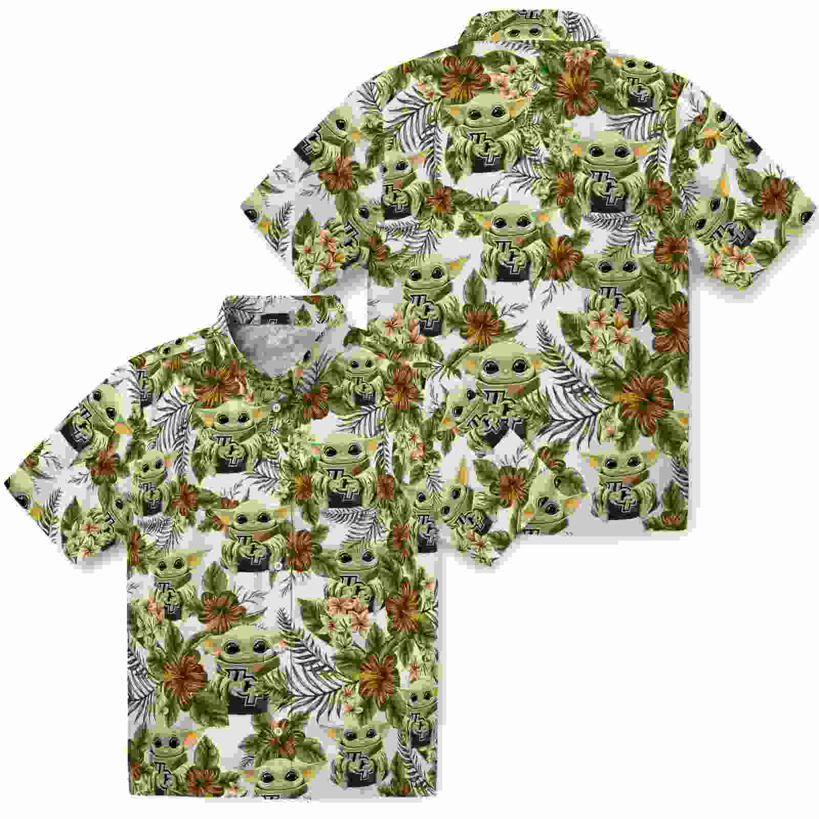 ucf knights tropical yoda green hawaiian shirt high quality