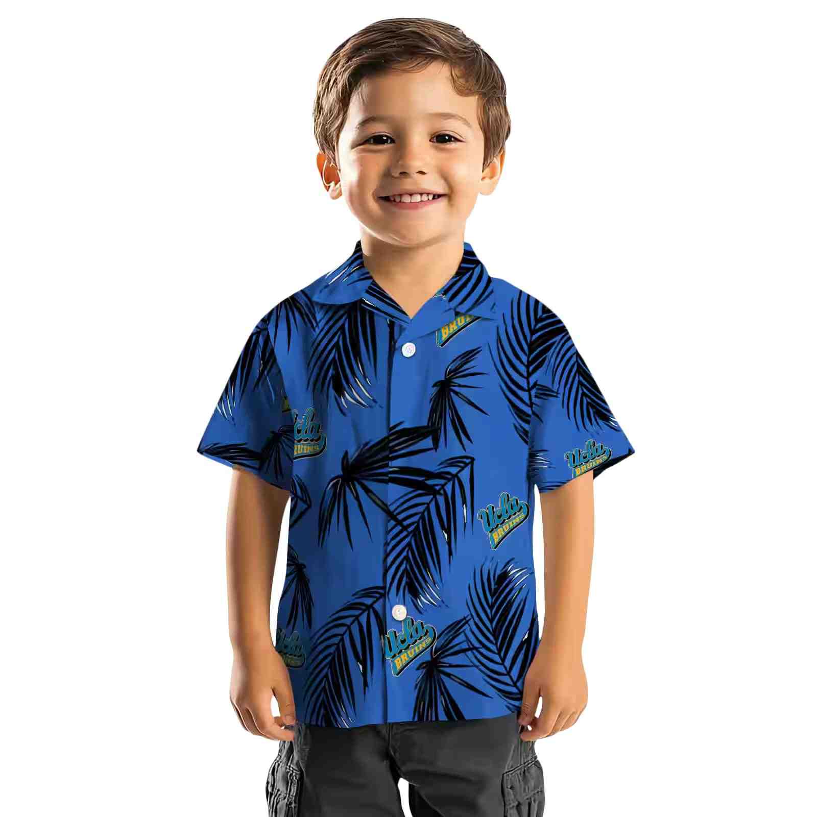 ucla bruins palm leaf blue hawaiian shirt top rated