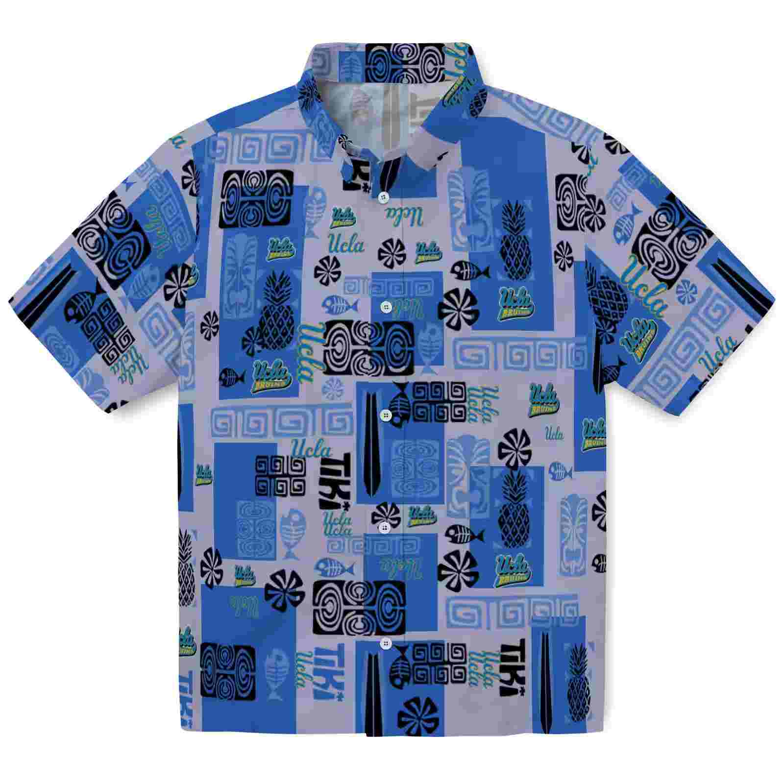 UCLA Bruins Tribal Symbols Blue Hawaiian Shirt