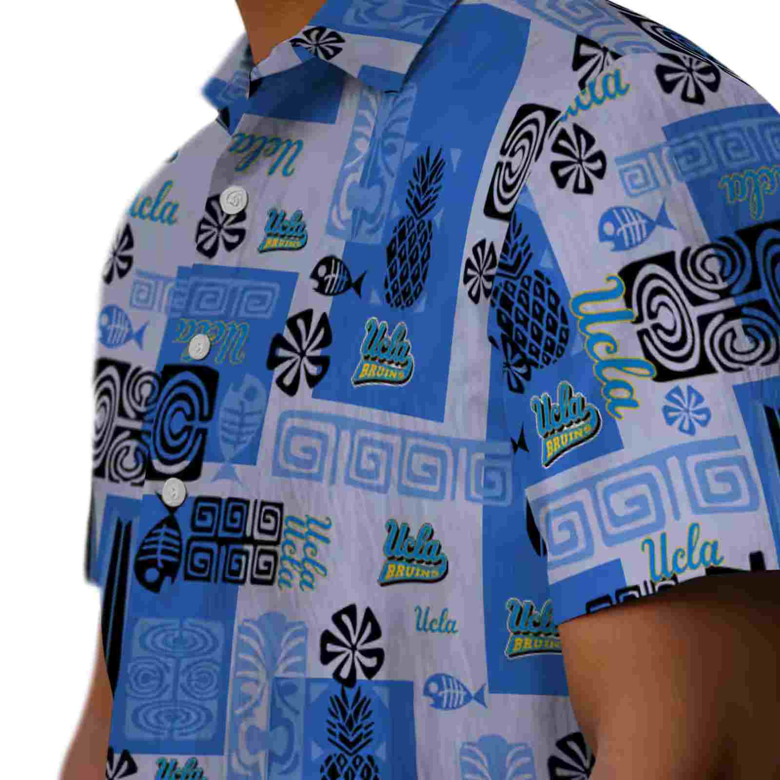 ucla bruins tribal symbols blue hawaiian shirt trendy