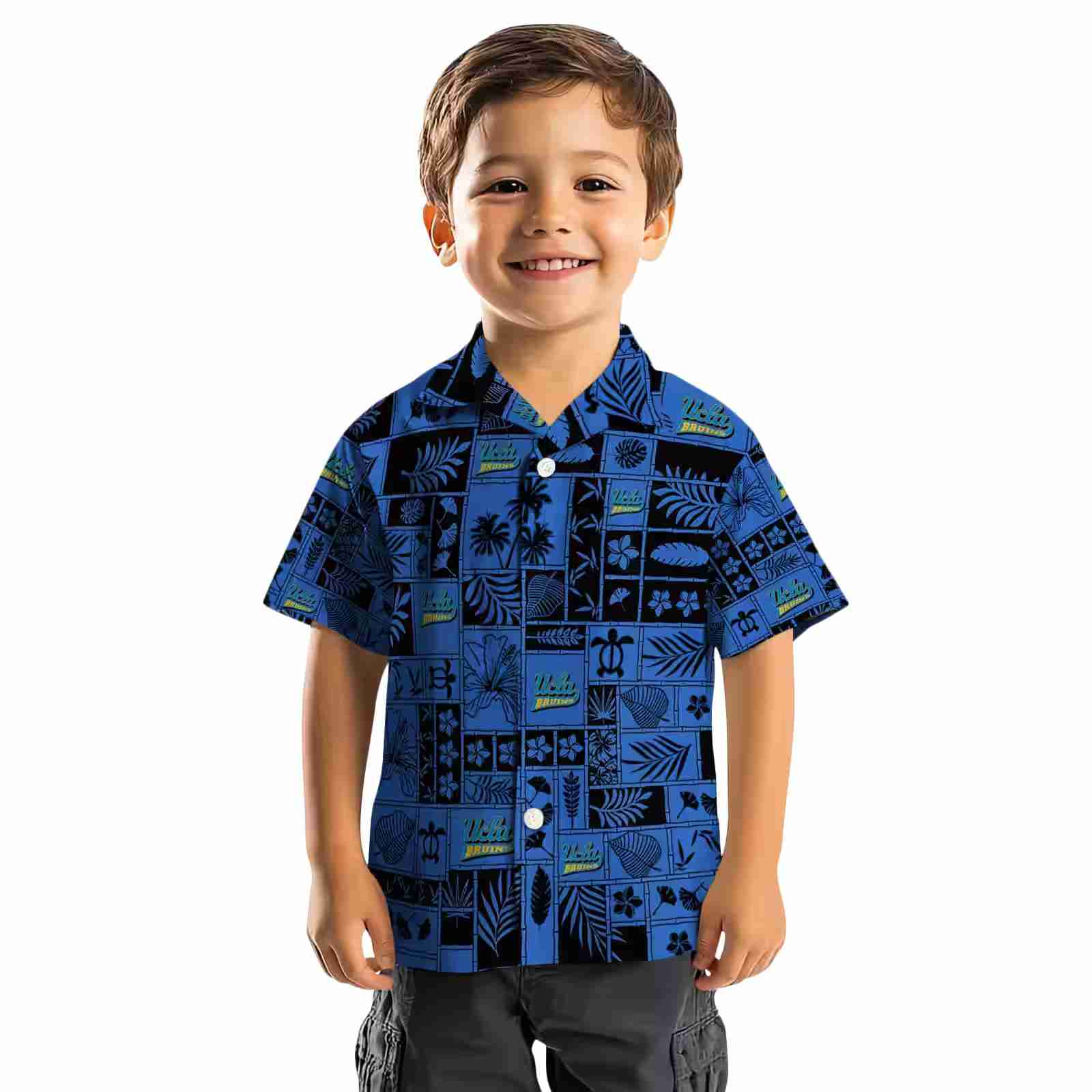 ucla bruins tropical patchwork blue black hawaiian shirt top rated