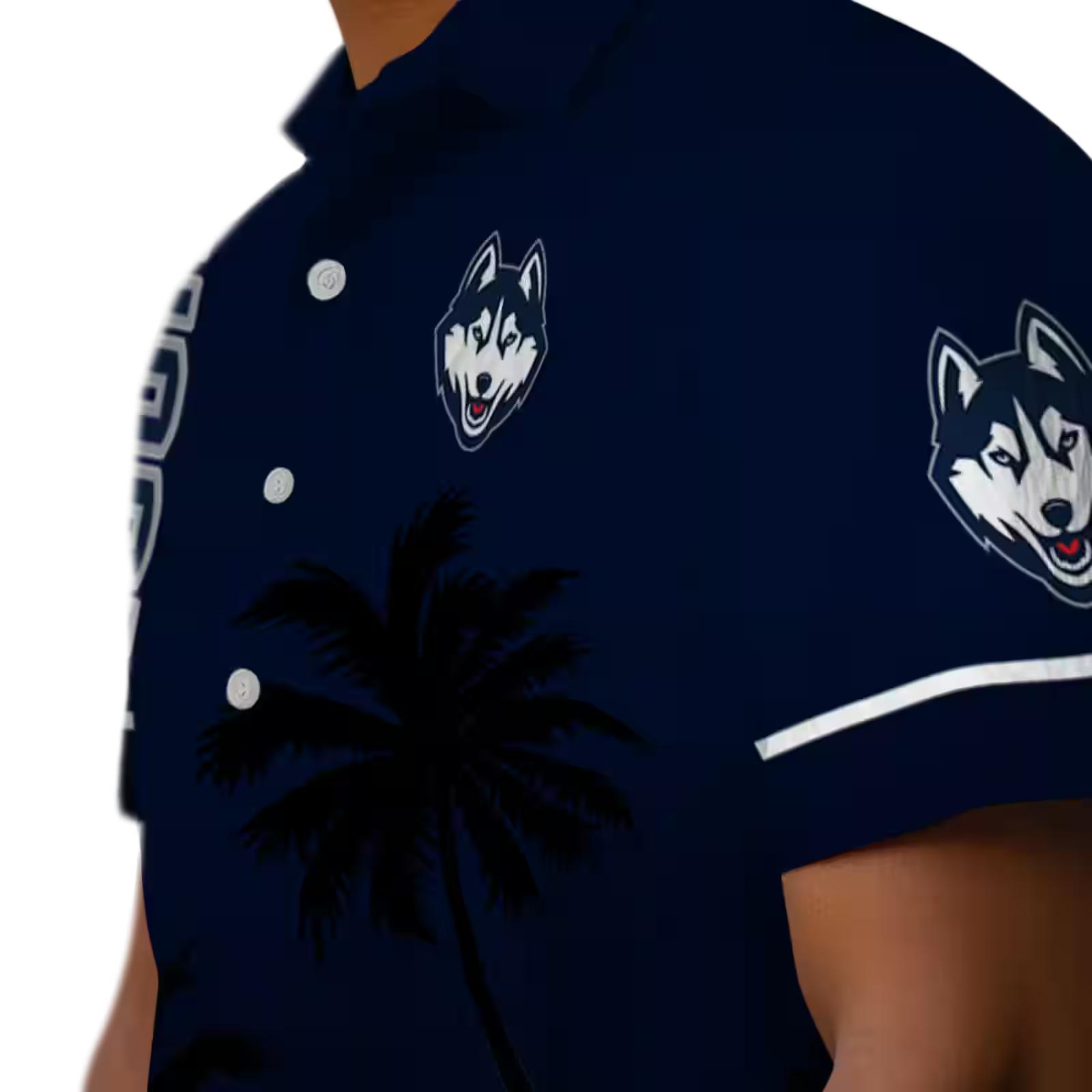 uconn huskies beach sunset blue black hawaiian shirt trendy