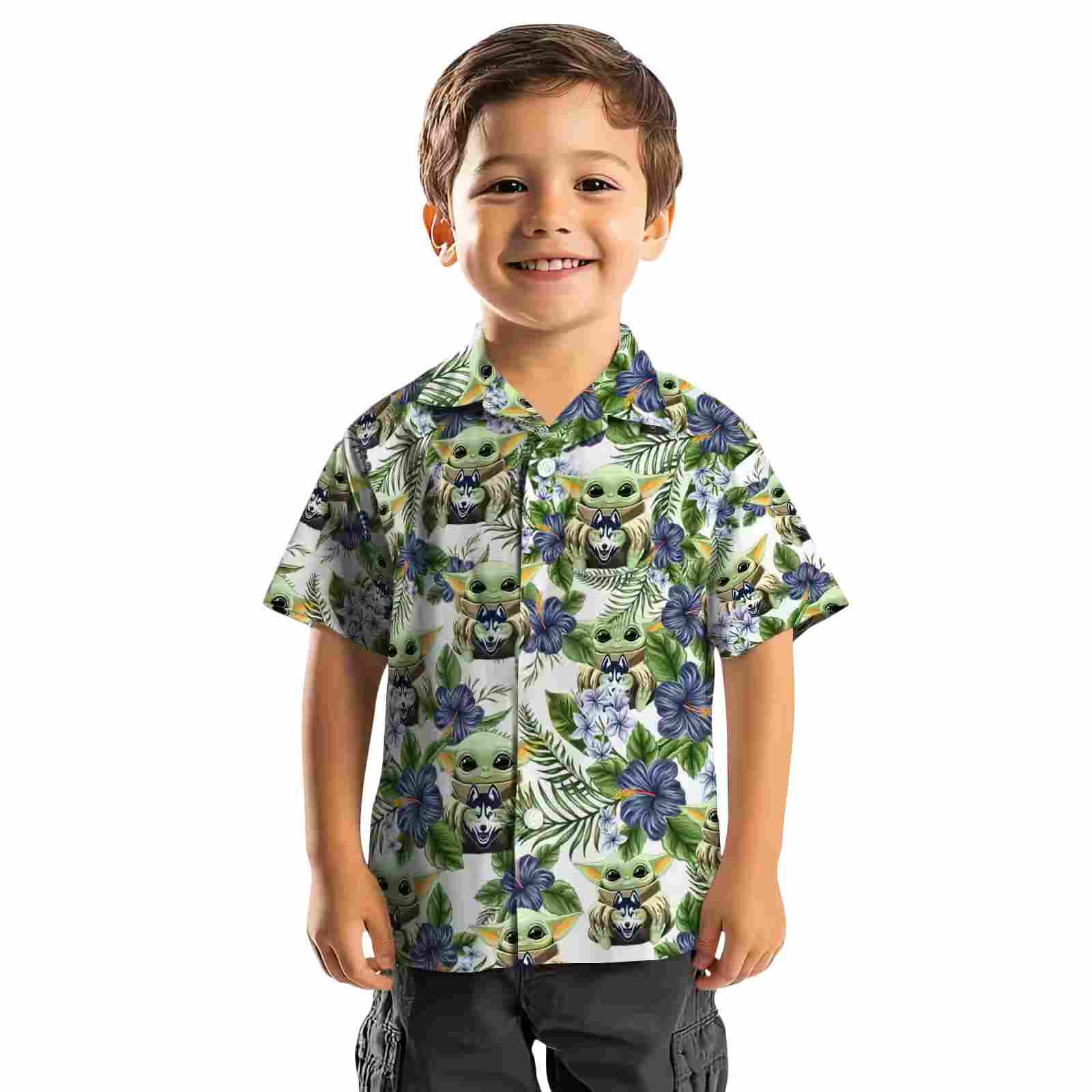 uconn huskies tropical yoda green hawaiian shirt top rated