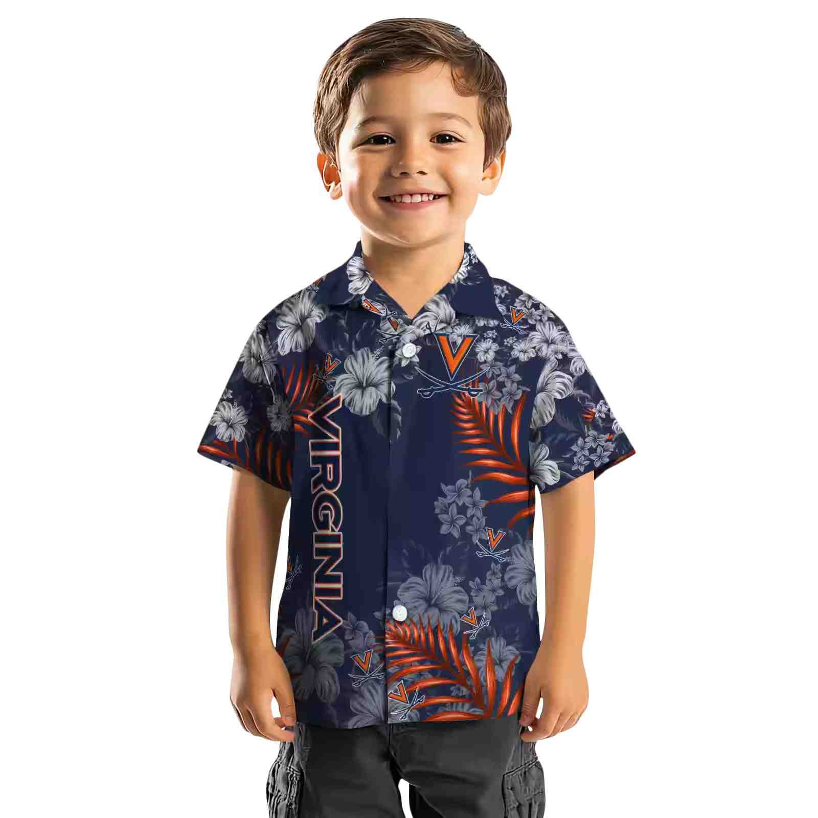 virginia cavaliers hibiscus print blue hawaiian shirt top rated