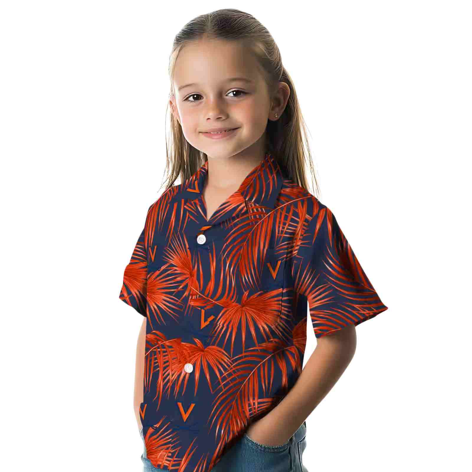 virginia cavaliers leafy palms blue hawaiian shirt premium grade