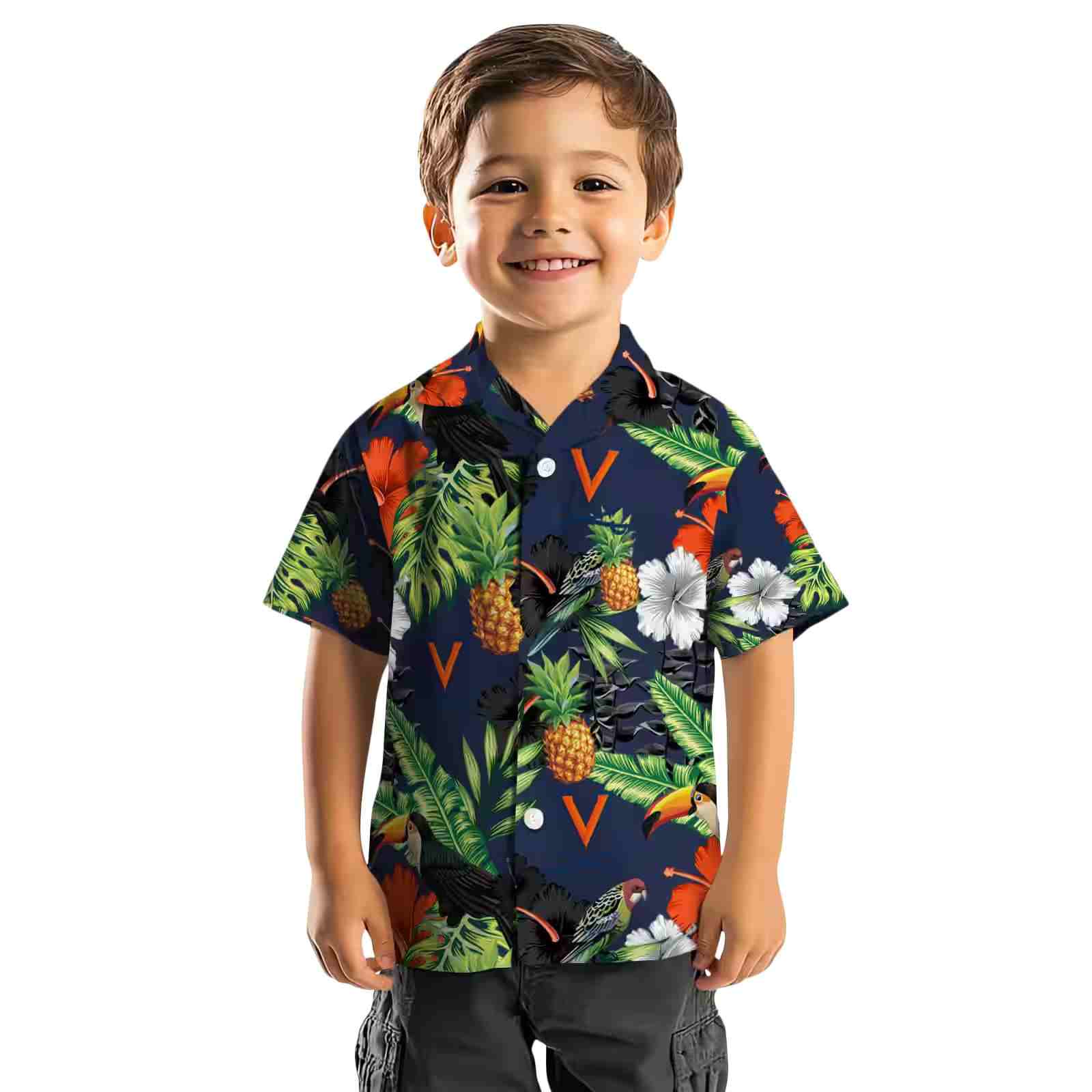 virginia cavaliers toucan hibiscus pineapple blue green hawaiian shirt top rated