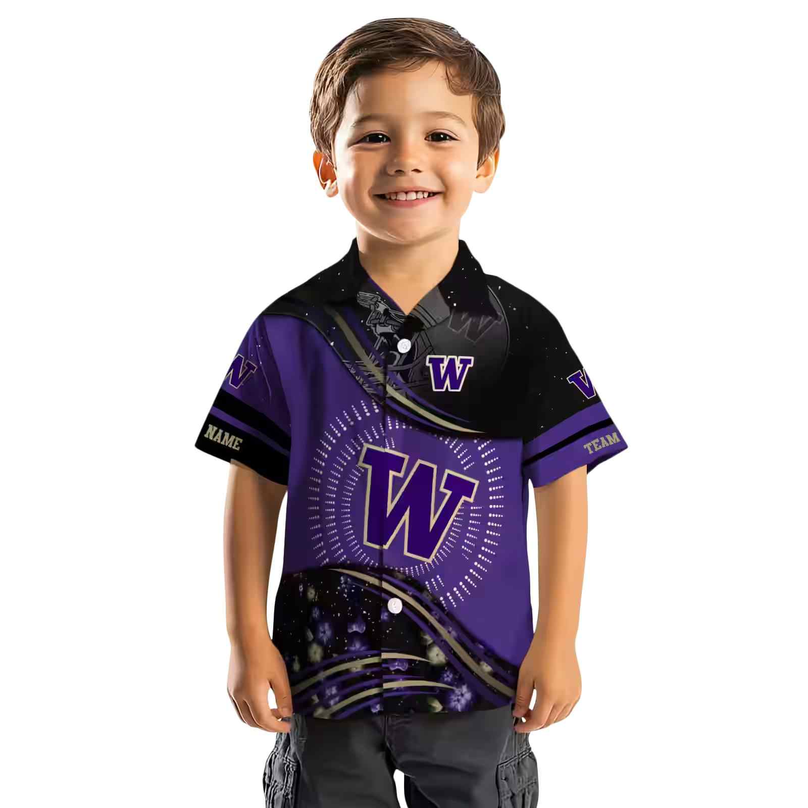 washington huskies football wave purple black hawaiian shirt top rated