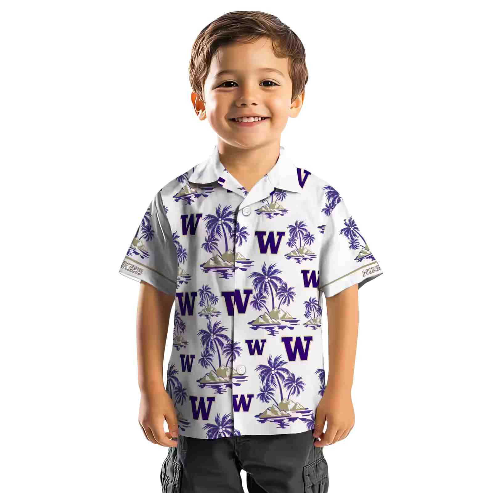 washington huskies palm island print purple white hawaiian shirt top rated