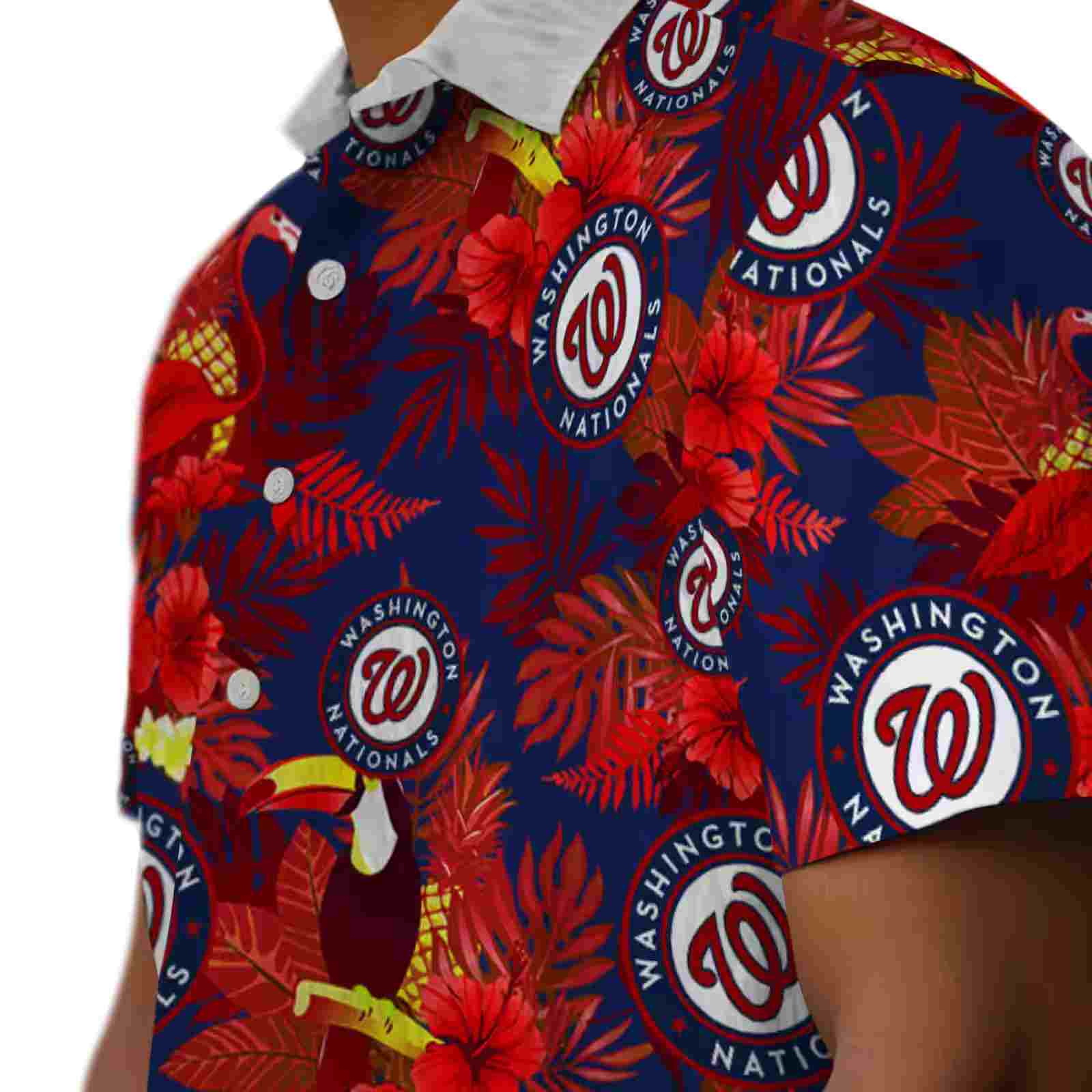 washington nationals floral toucan red hawaiian shirt trendy