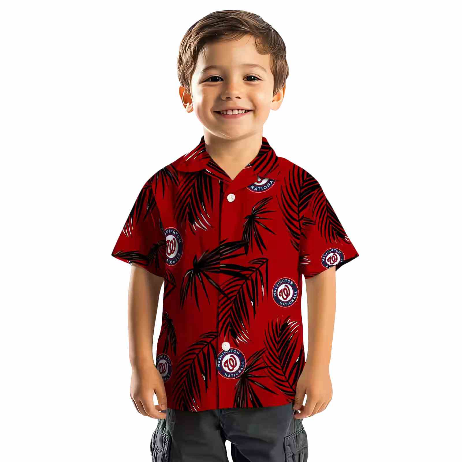 washington nationals palm leaf red hawaiian shirt top rated