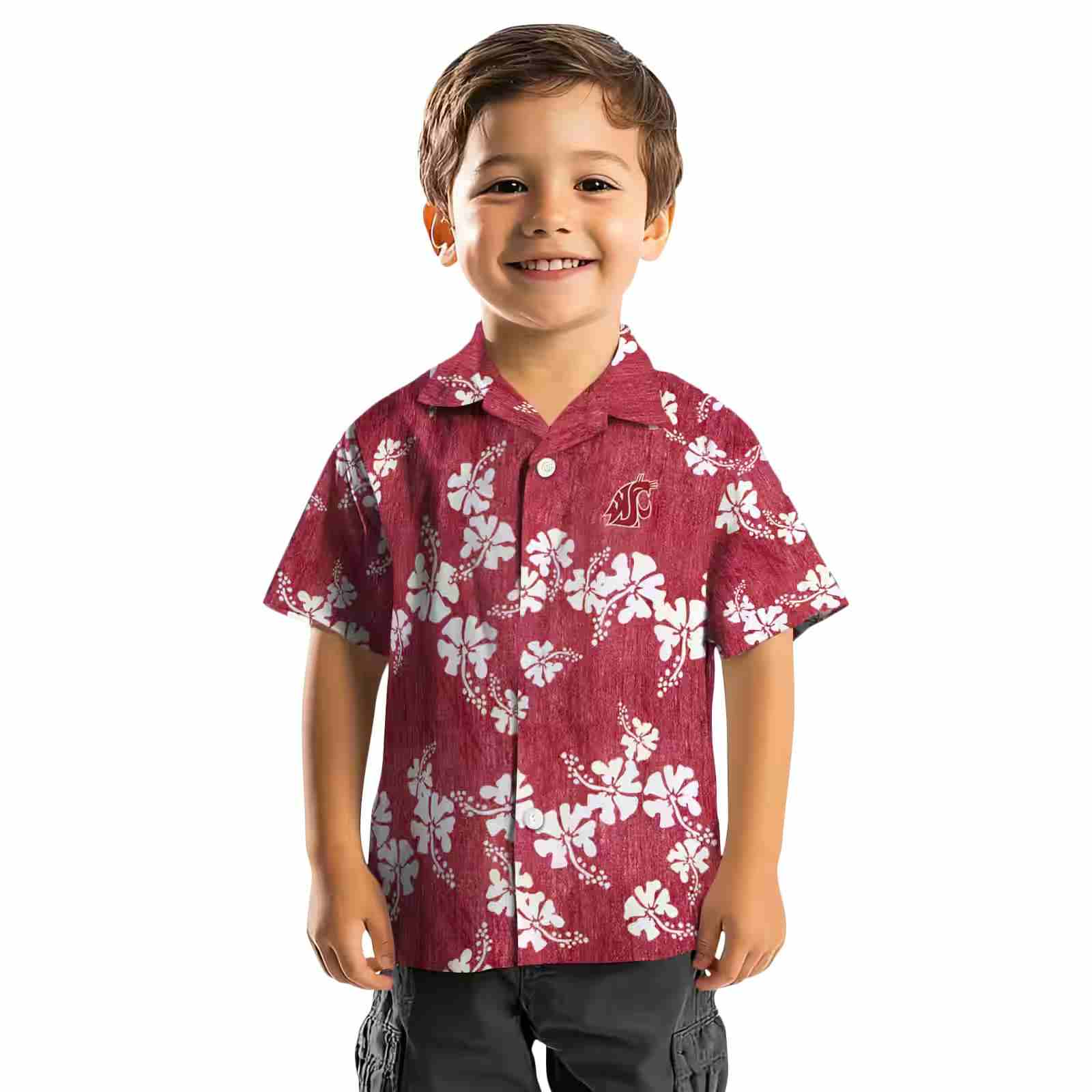 washington state cougars hibiscus clusters crimson hawaiian shirt top rated