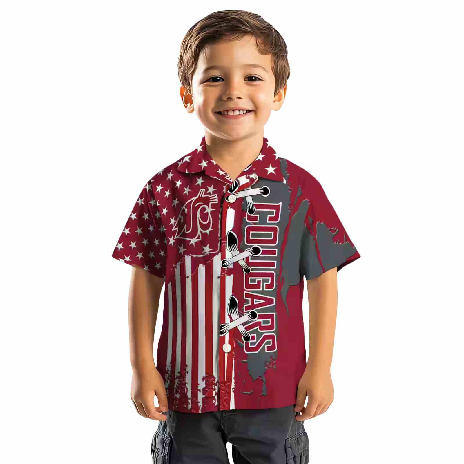 washington state cougars stitched flag crimson hawaiian shirt top rated