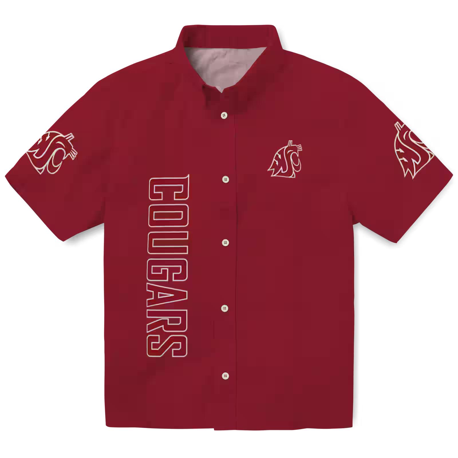 Washington State Cougars Stuart Minion Crimson Hawaiian Shirt