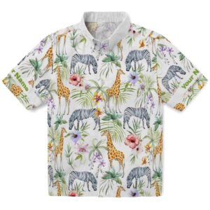 Exotic Giraffe Zebra Custom Hawaiian Shirt