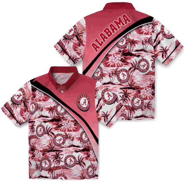 alabama-crimson-tide-sunset-palms-crimson-white-hawaiian-shirt-high-quality alabama crimson tide sunset palms crimson white hawaiian shirt high quality