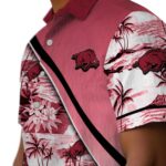 arkansas-razorbacks-sunset-palms-red-white-hawaiian-shirt-best-selling