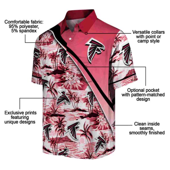 atlanta falcons sunset palms red white hawaiian shirt new arrival