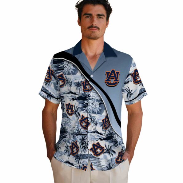 auburn-tigers-sunset-palms-navy-blue-white-hawaiian-shirt-fashion-forward auburn tigers sunset palms navy blue white hawaiian shirt fashion forward