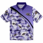 Baltimore Ravens Hawaiian Shirt - Sunset Palms Purple White 1 baltimore-ravens-sunset-palms-purple-white-hawaiian-shirt-best-selling