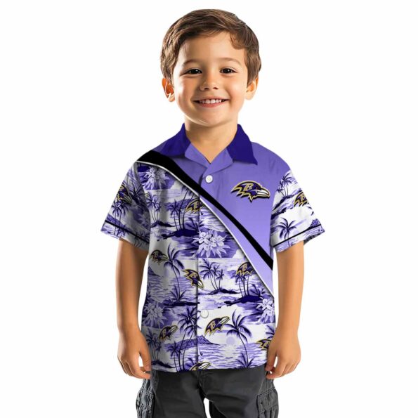 baltimore-ravens-sunset-palms-purple-white-hawaiian-shirt-top-rated baltimore ravens sunset palms purple white hawaiian shirt top rated