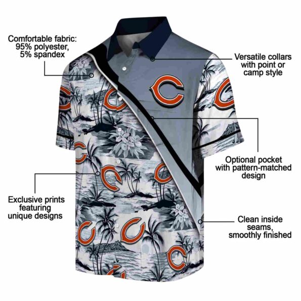 chicago bears sunset palms blue white hawaiian shirt new arrival