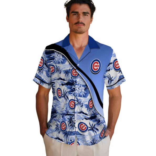 chicago-cubs-sunset-palms-blue-white-hawaiian-shirt-fashion-forward chicago cubs sunset palms blue white hawaiian shirt fashion forward