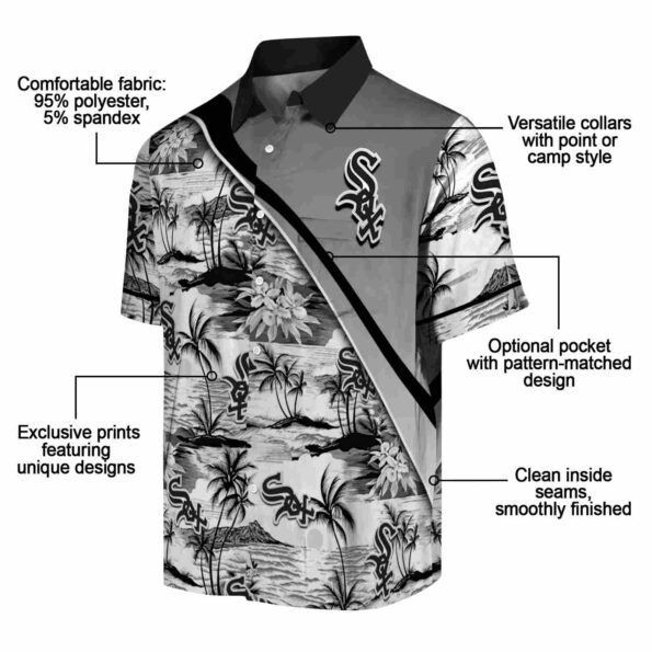 chicago-white-sox-sunset-palms-black-white-hawaiian-shirt-new-arrival chicago white sox sunset palms black white hawaiian shirt new arrival