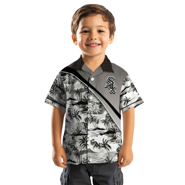 chicago-white-sox-sunset-palms-black-white-hawaiian-shirt-top-rated chicago white sox sunset palms black white hawaiian shirt top rated