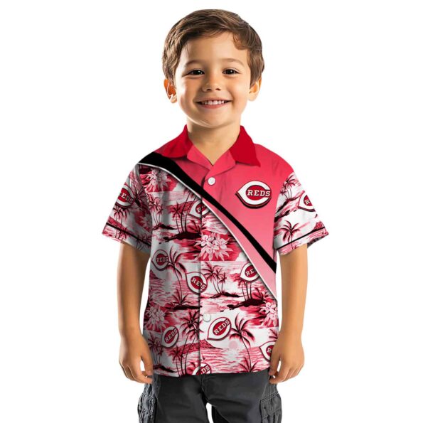 cincinnati-reds-sunset-palms-red-white-hawaiian-shirt-top-rated cincinnati reds sunset palms red white hawaiian shirt top rated
