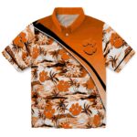 Clemson Tigers Hawaiian Shirt - Sunset Palms Orange White 1 clemson-tigers-sunset-palms-orange-white-hawaiian-shirt-best-selling