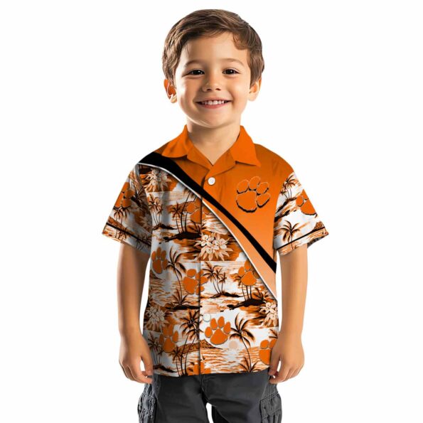clemson-tigers-sunset-palms-orange-white-hawaiian-shirt-top-rated clemson tigers sunset palms orange white hawaiian shirt top rated