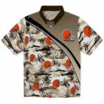 Cleveland Browns Hawaiian Shirt - Sunset Palms Brown White 1 cleveland-browns-sunset-palms-brown-white-hawaiian-shirt-best-selling