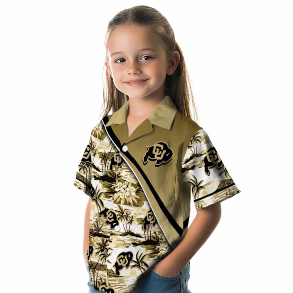 colorado-buffaloes-sunset-palms-gold-white-hawaiian-shirt-premium-grade colorado buffaloes sunset palms gold white hawaiian shirt premium grade
