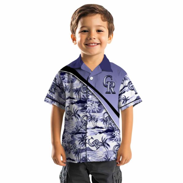 colorado rockies sunset palms blue white hawaiian shirt top rated