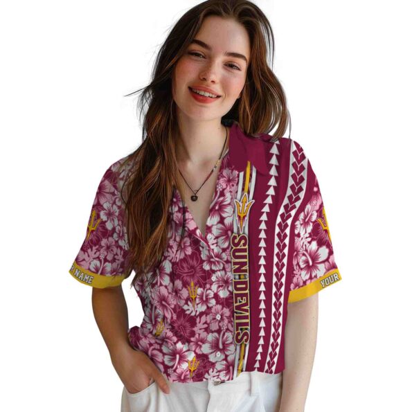custom-arizona-state-sun-devils-hibiscus-arrows-maroon-white-hawaiian-shirt-latest-model custom arizona state sun devils hibiscus arrows maroon white hawaiian shirt latest model