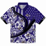 Baltimore Ravens Hawaiian Shirt - Custom Floral Wave Purple White 1 custom-baltimore-ravens-floral-wave-purple-white-hawaiian-shirt-best-selling