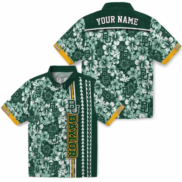 custom-baylor-bears-hibiscus-arrows-green-white-hawaiian-shirt-high-quality custom baylor bears hibiscus arrows green white hawaiian shirt high quality