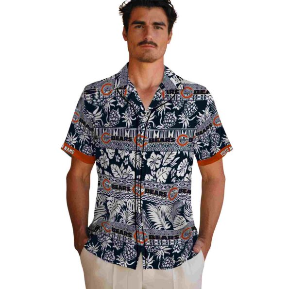 custom chicago bears tribal stripes blue white hawaiian shirt fashion forward