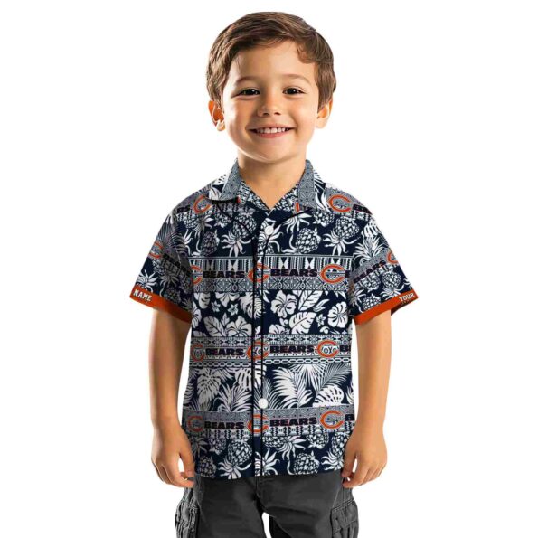 custom chicago bears tribal stripes blue white hawaiian shirt top rated