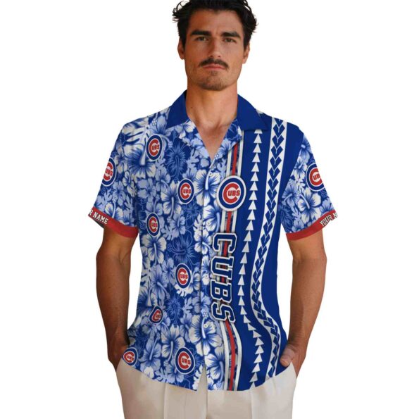 custom-chicago-cubs-hibiscus-arrows-blue-white-hawaiian-shirt-fashion-forward custom chicago cubs hibiscus arrows blue white hawaiian shirt fashion forward