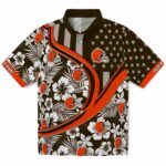 Cleveland Browns Hawaiian Shirt - Custom Floral Wave Brown White 1 custom-cleveland-browns-floral-wave-brown-white-hawaiian-shirt-best-selling