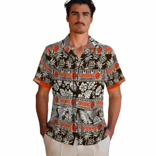 custom-cleveland-browns-tribal-stripes-brown-white-hawaiian-shirt-fashion-forward custom cleveland browns tribal stripes brown white hawaiian shirt fashion forward