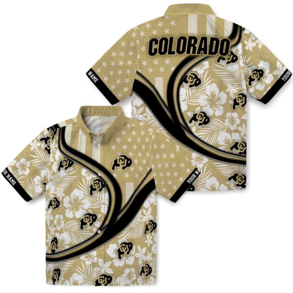 custom-colorado-buffaloes-floral-wave-gold-white-hawaiian-shirt-high-quality custom colorado buffaloes floral wave gold white hawaiian shirt high quality