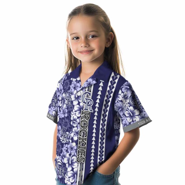 custom-colorado-rockies-hibiscus-arrows-blue-white-hawaiian-shirt-premium-grade custom colorado rockies hibiscus arrows blue white hawaiian shirt premium grade